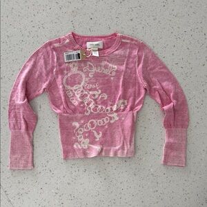 Diesel Kids Pink Sweater Size 7 NEW WITH TAGS